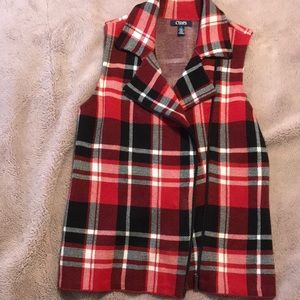 Chaps best size medium black red and white pattern